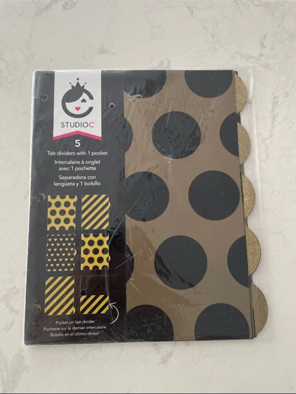 Studio C 5 Tab Dividers with 1 Pocket